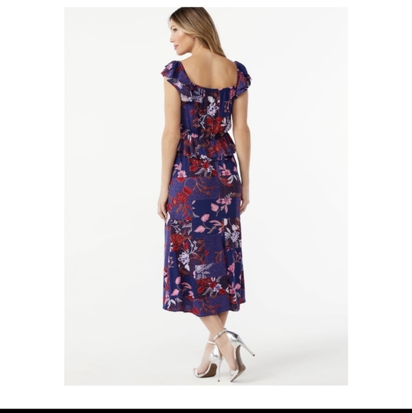 Sofia vegara midi ruffle dress size L - Picture 3 of 15